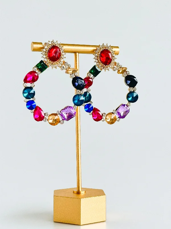 Radiant Carnival Hoop Earrings