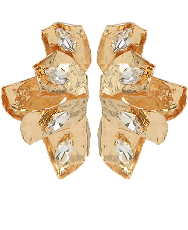 Sculpted CZ Earrings