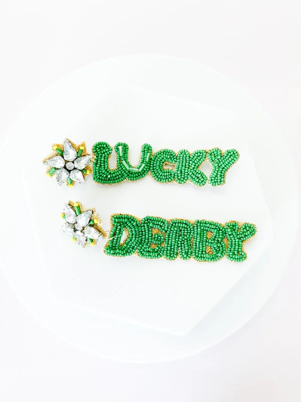 Lucky Derby Earrings - Green