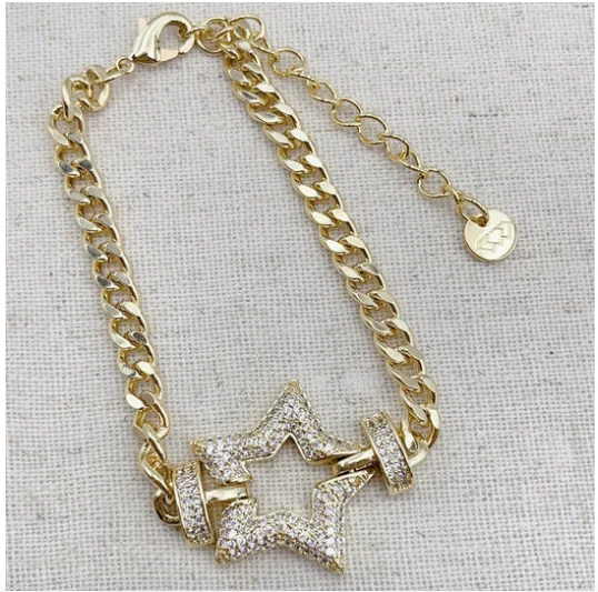 Micropave Star Bracelet