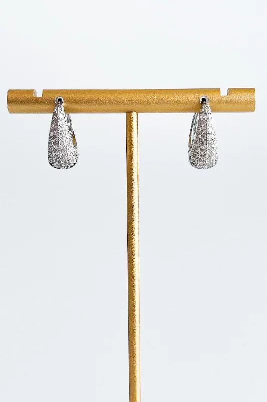 Micropave Huggie Hoop Earring