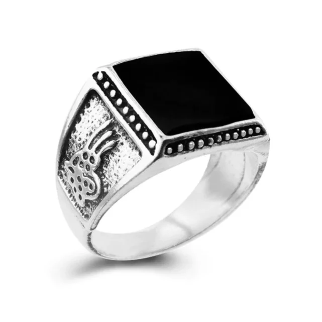 Classy Men Black Antique Ring