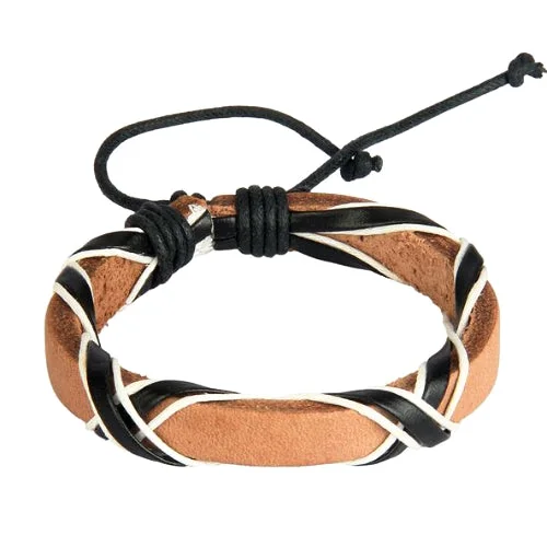 Classy Men Desert Leather Lace-up Bracelet