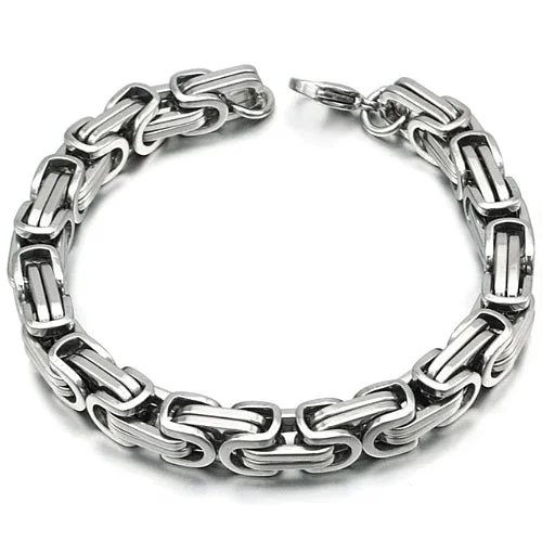 Classy Men Designer Silver Chain Bracelet