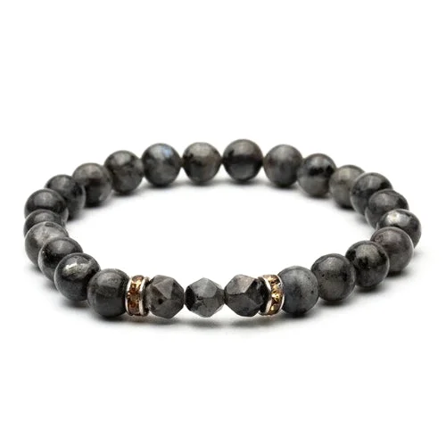 Classy Men Elegant Grey Stone Bracelet