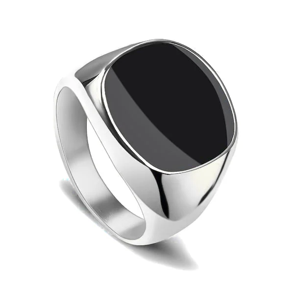 Classy Men Elegant Silver Ring