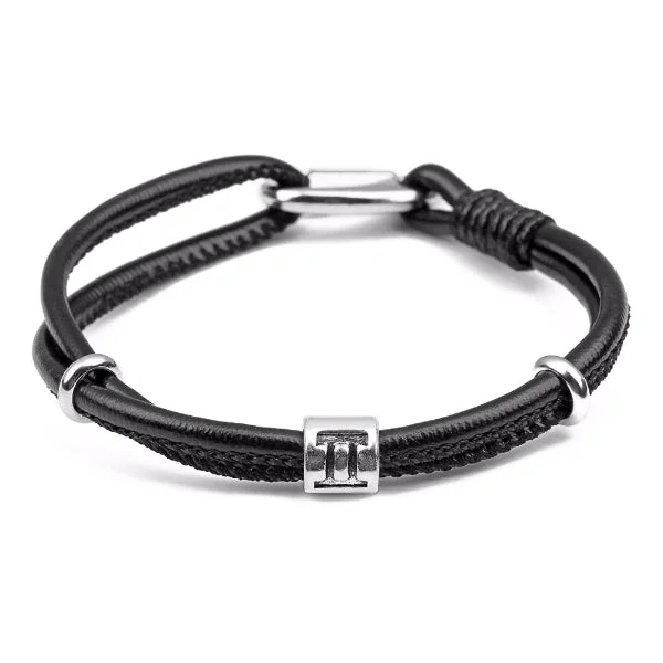 Classy Men Gemini Zodiac Leather Bracelet