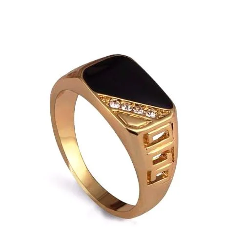 Classy Men Gold/Diamond Ring