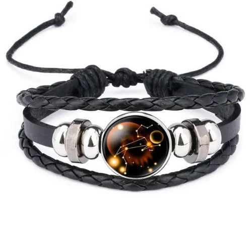 Classy Men Leo Constellation Zodiac Bracelet