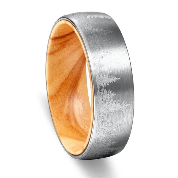 Classy Men Olive Wood Ring