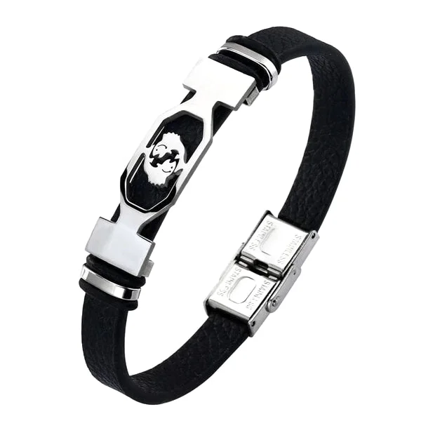 Classy Men Pisces Star Sign Leather Bracelet