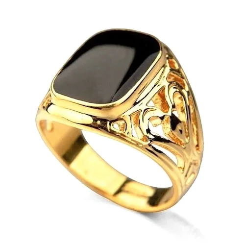 Classy Men Gold Royal Ring