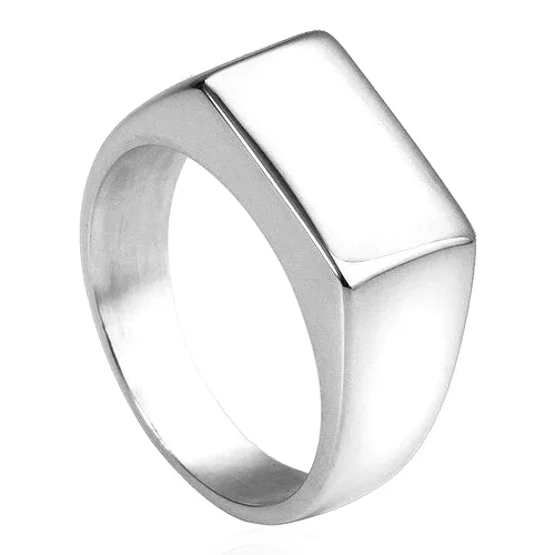 Classy Men Silver Pinky Signet Ring