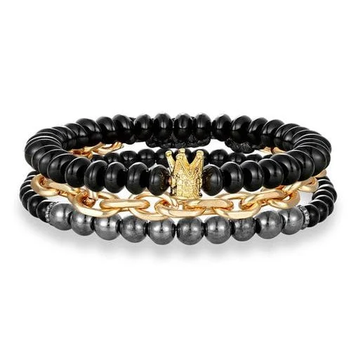 Classy Men Stacked Bracelet Set