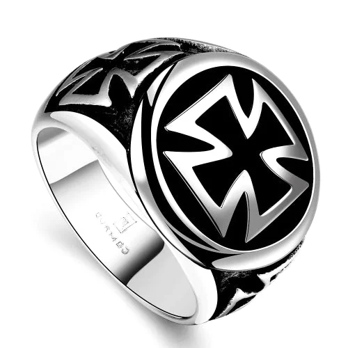 Classy Men Stainless Steel Cross Ring