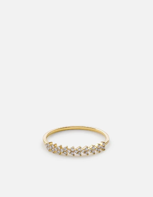 Amara Ring, 14k Gold/Pavé