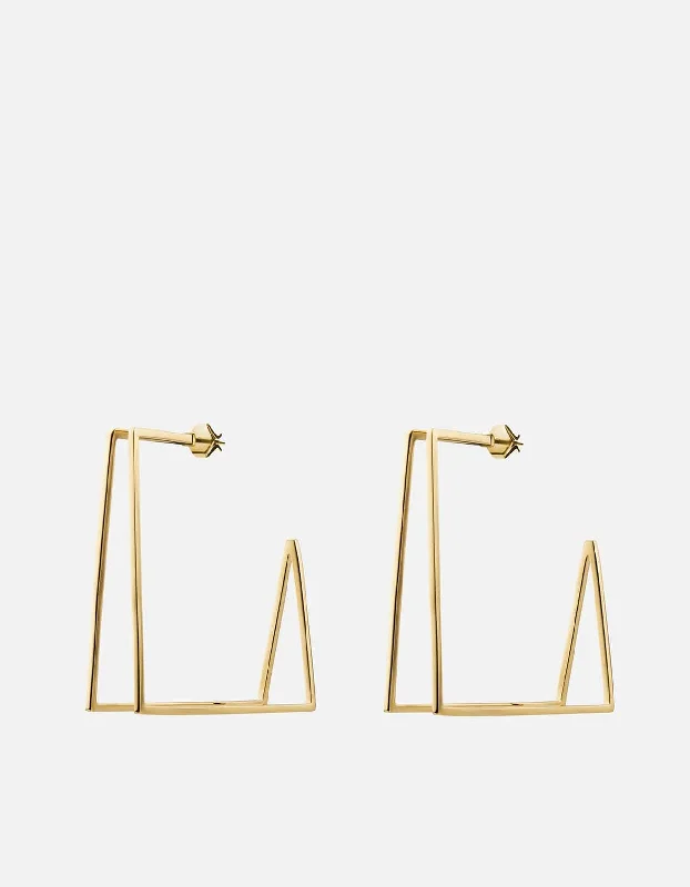 Axis Earrings, Gold Vermeil