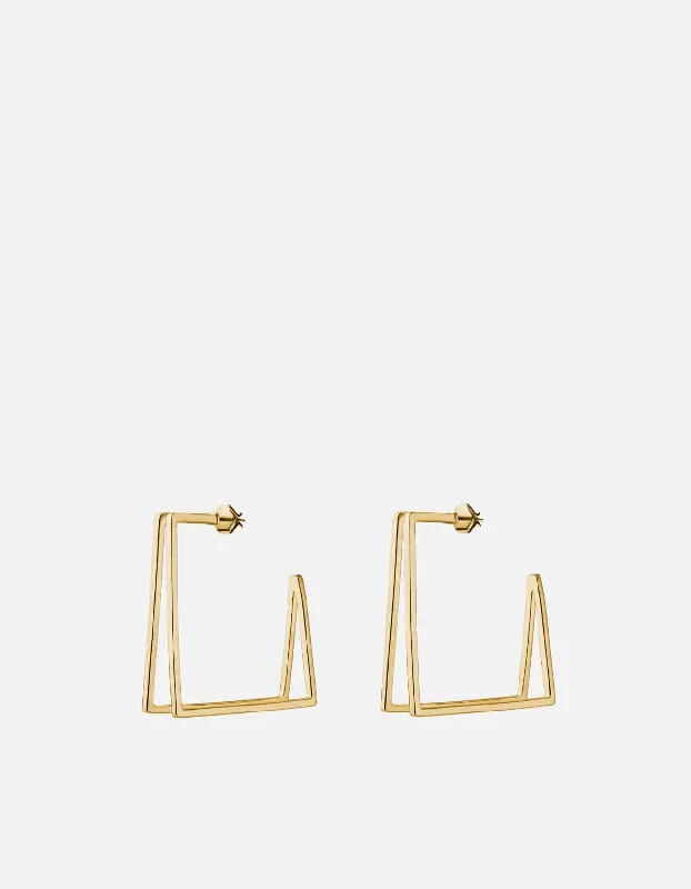 Axis Earrings, Gold Vermeil