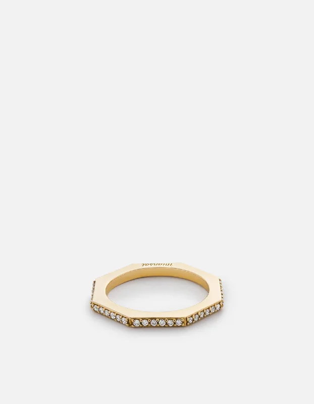 Bly Ring, 14k Gold Pavé