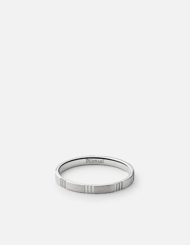 Bolt Ring, Matte Silver