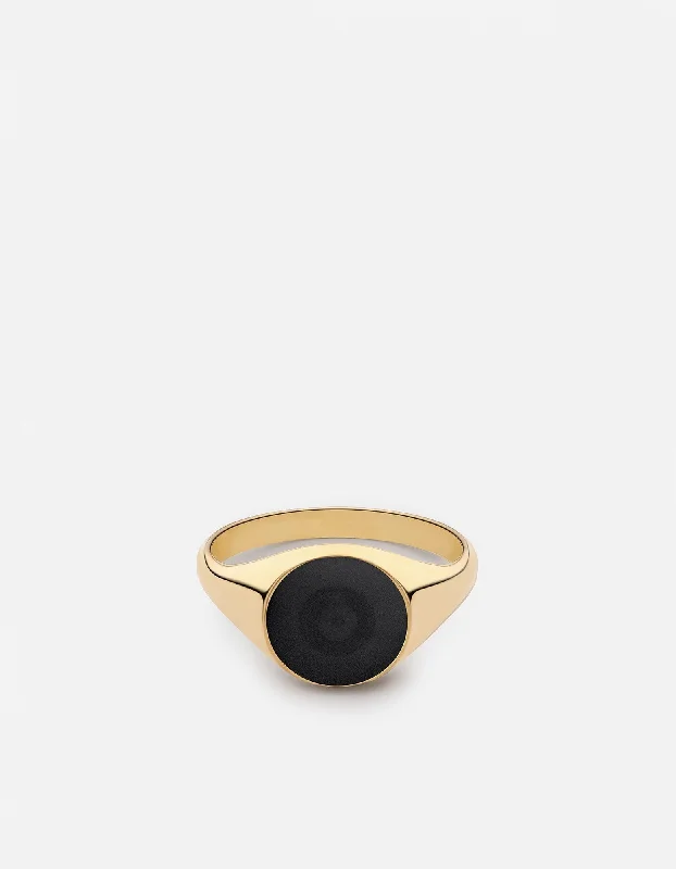 Camera Signet Ring, 14k Gold