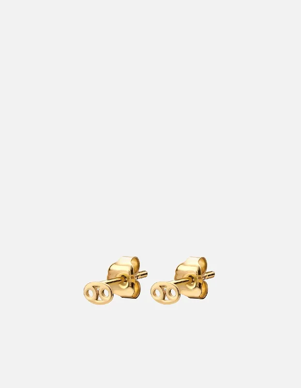 Cancer Astro Studs, 14k Gold