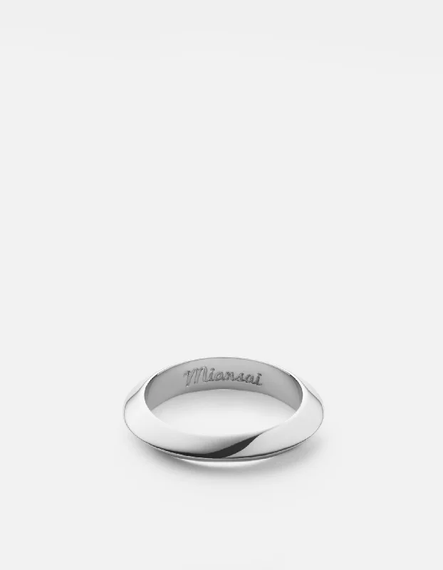 Cylinder Ring, Sterling Silver