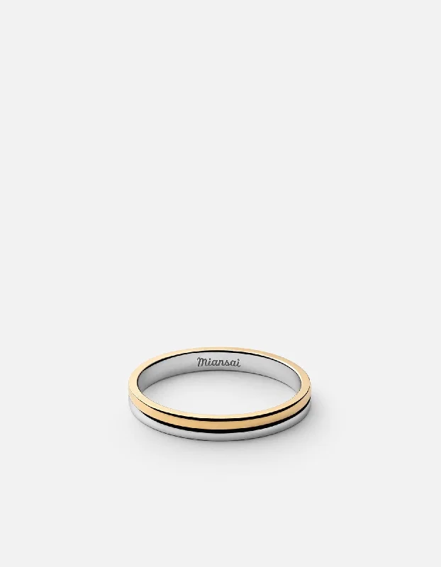 Duo Ring, Sterling Silver/Gold Vermeil