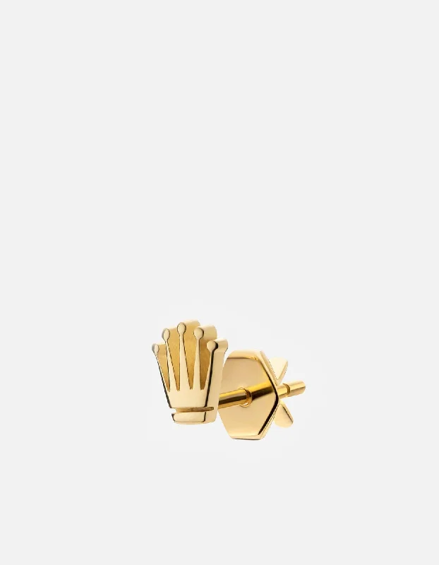 Empire Stud Earring, Gold Vermeil