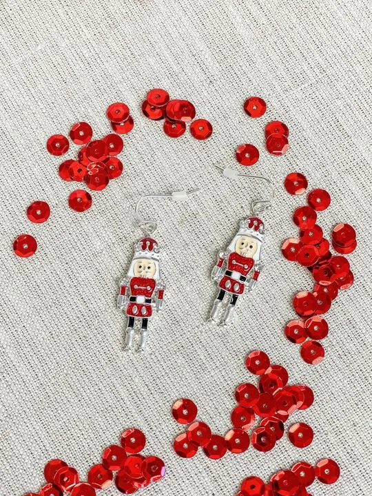 Enamel Nutcracker Dangle Earrings