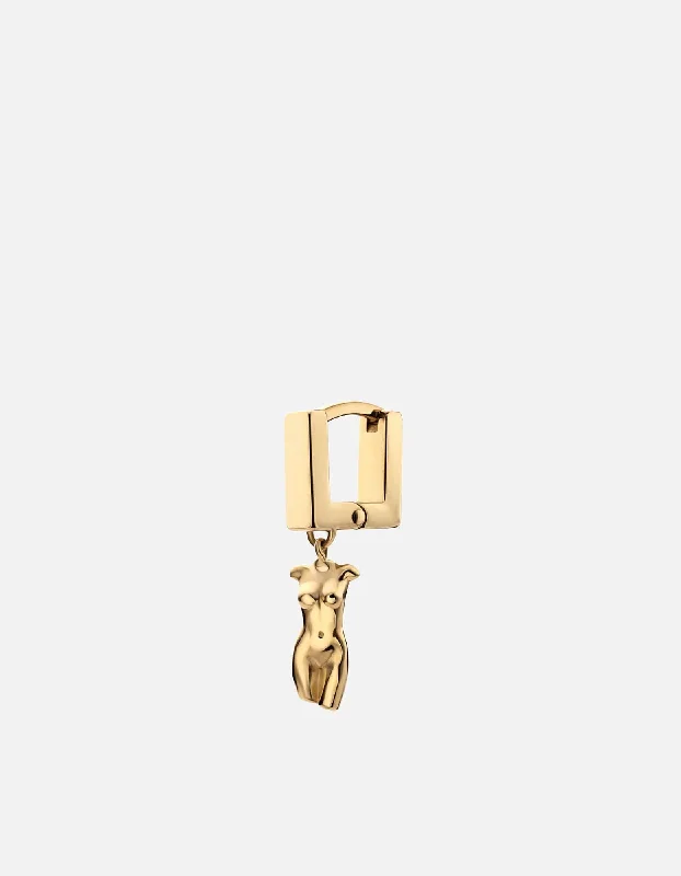 Femme Huggie Earring, Gold Vermeil