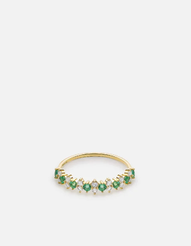 Flor Chalcedony Ring, 14k Gold Pavé