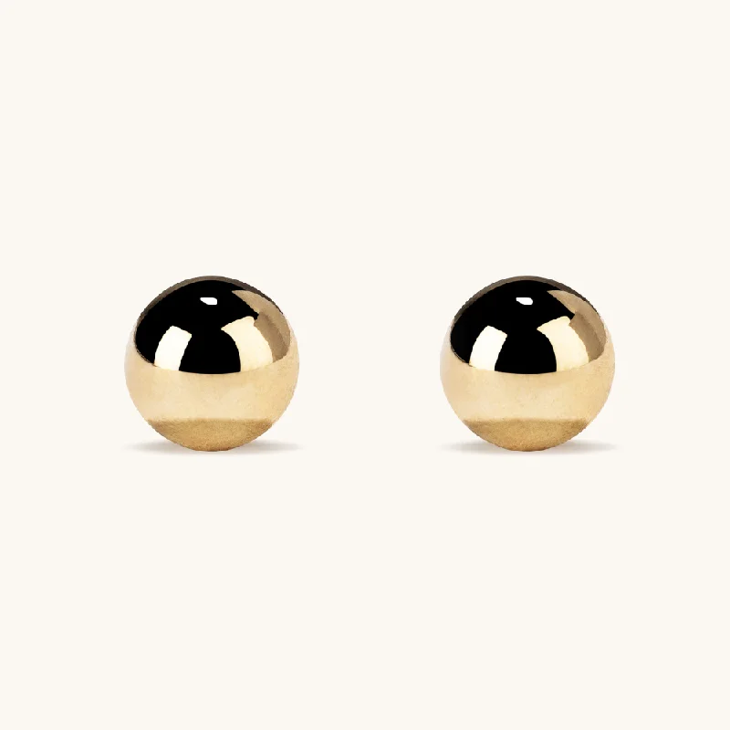 Gold Ball Stud Earrings