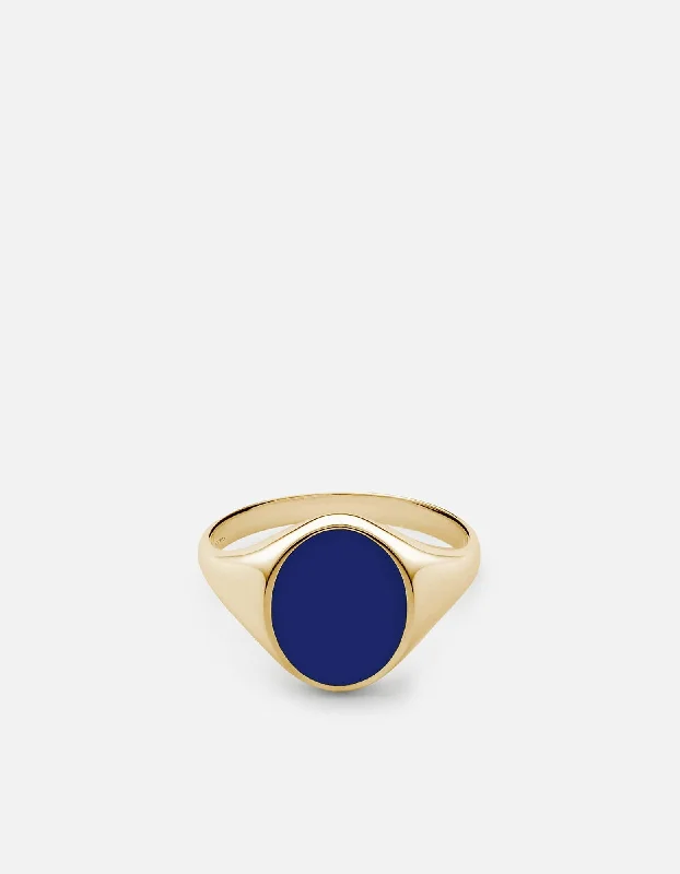 Heritage Ring, Gold/Blue