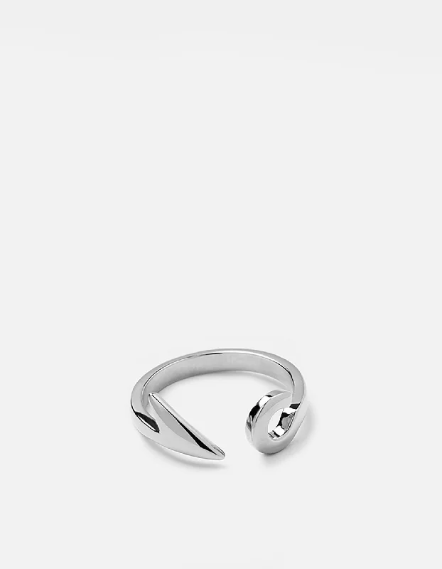 Hook Ring, Sterling Silver