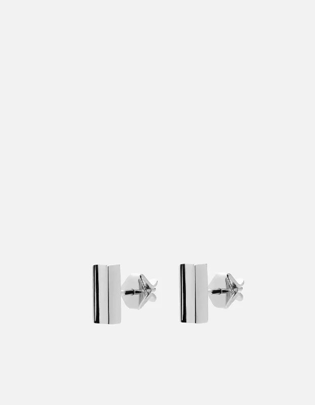 I-Beam Studs, Sterling Silver