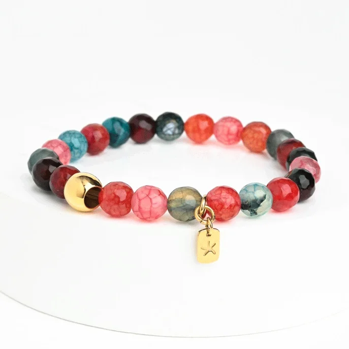 Inner Peace Multicolor Agate Bracelet , China