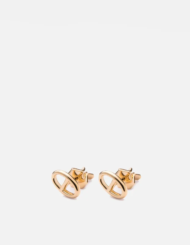 Link Studs, Gold Vermeil