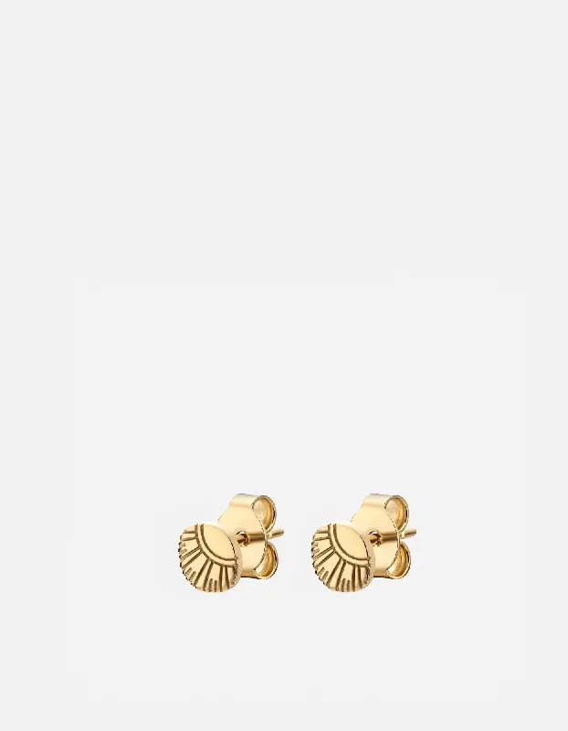 Meridian Stud Earrings, Gold Vermeil