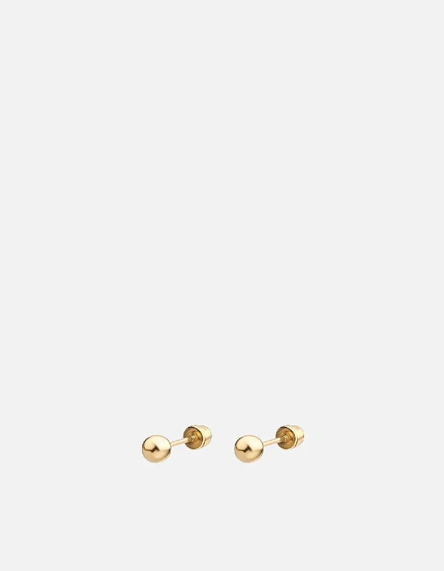 Mini Mia Studs, 14k Gold