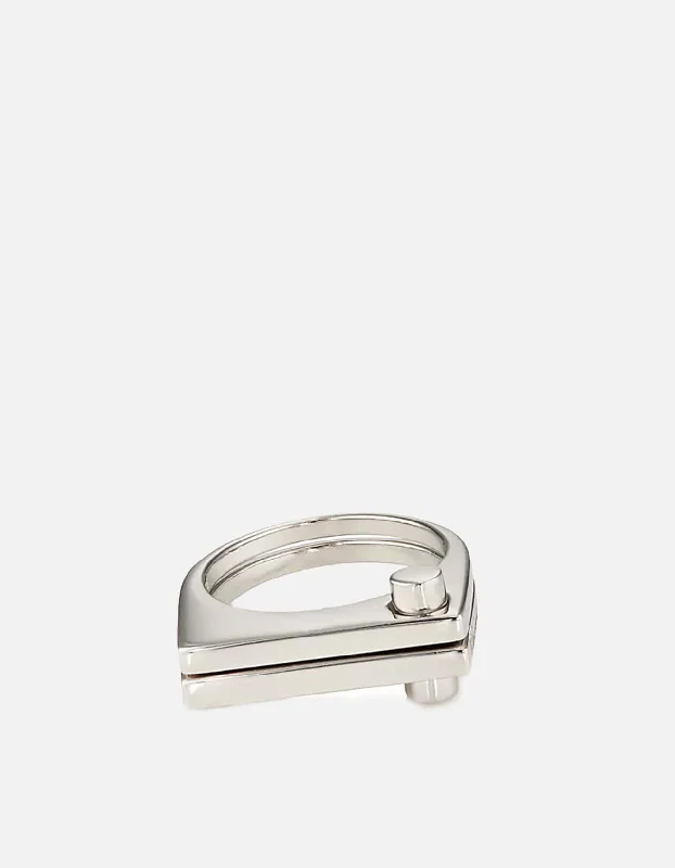 Modern Flat Ring, Sterling Silver