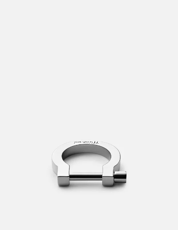 Modern Screw Cuff Ring, Sterling Silver