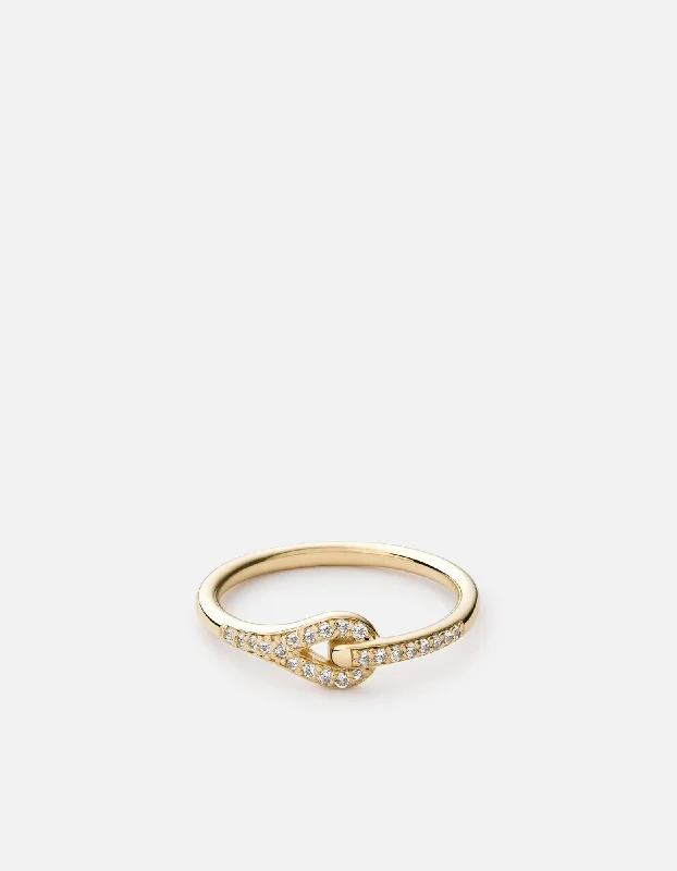 Neo Ring, 14k Gold Pavé