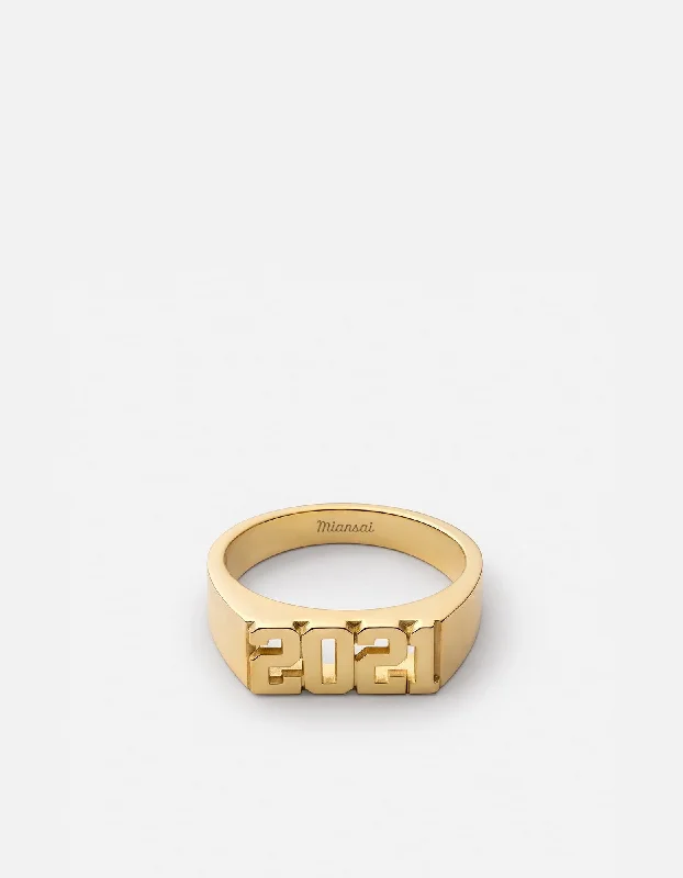 Numero Ring, 14K Gold