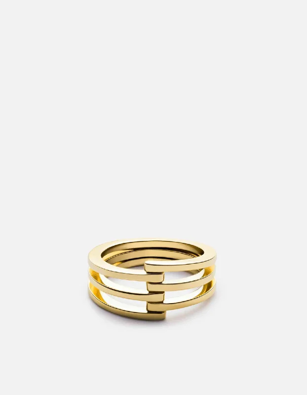 Offset Ring, Gold