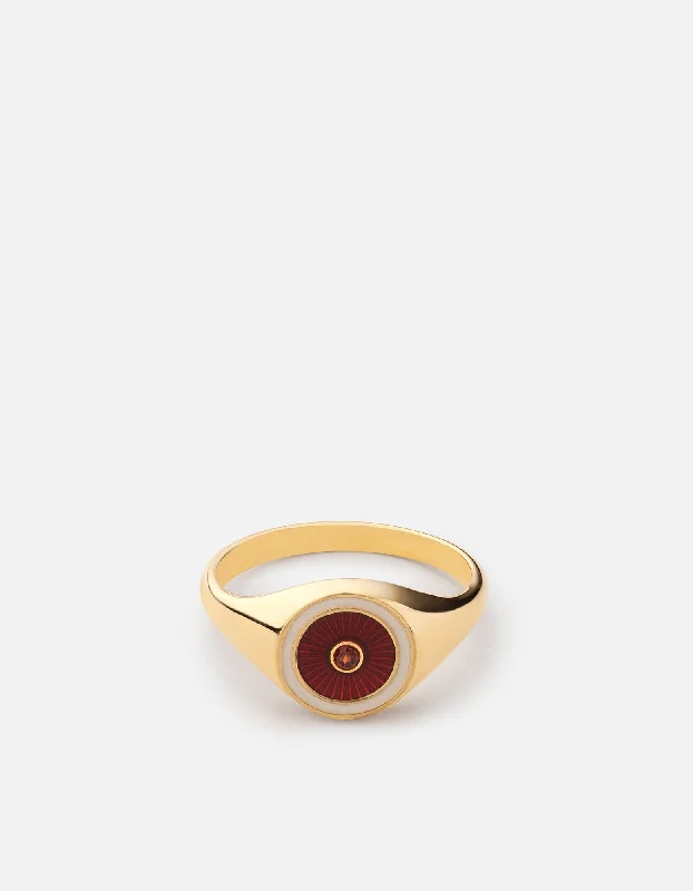 Opus Garnet Ring, Gold Vermeil/Red