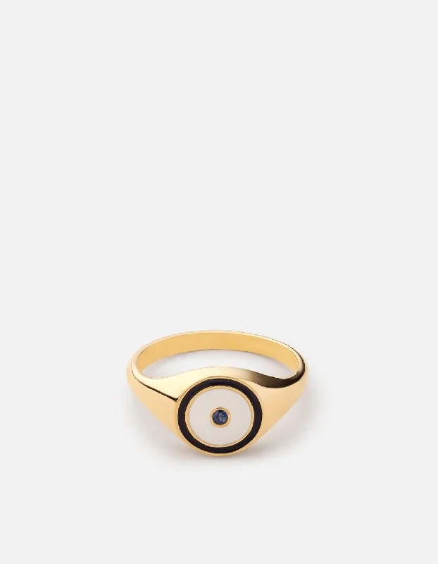 Opus Sapphire Ring, Gold Vermeil/Blue