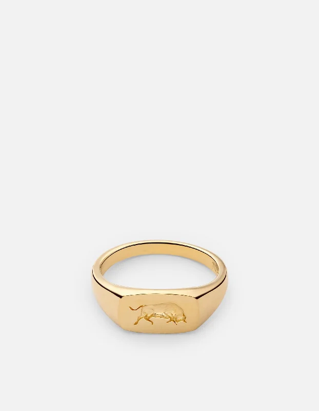 Oxen Ring, Gold Vermeil