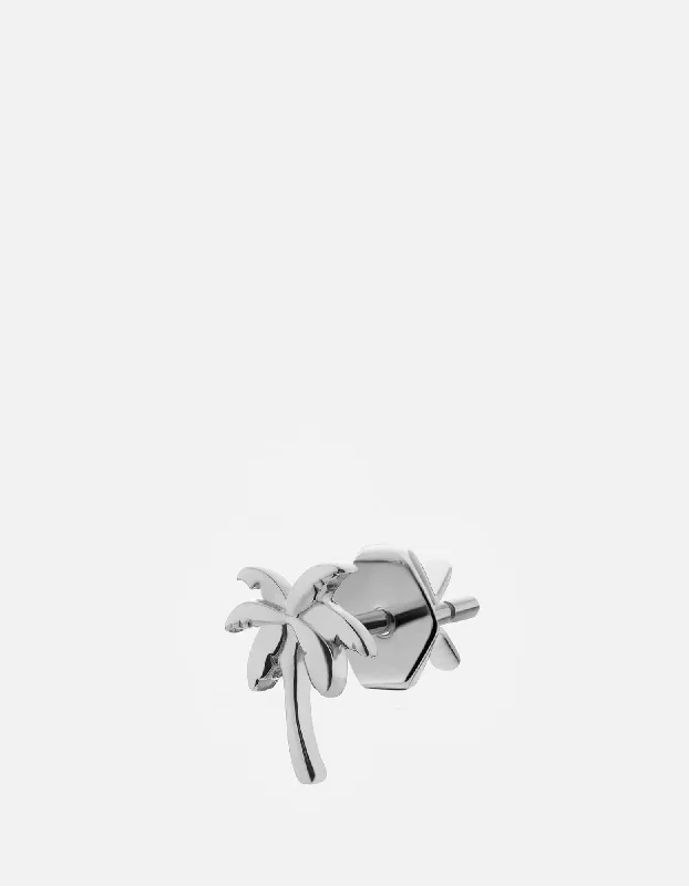 Palm Stud Earring, Sterling Silver