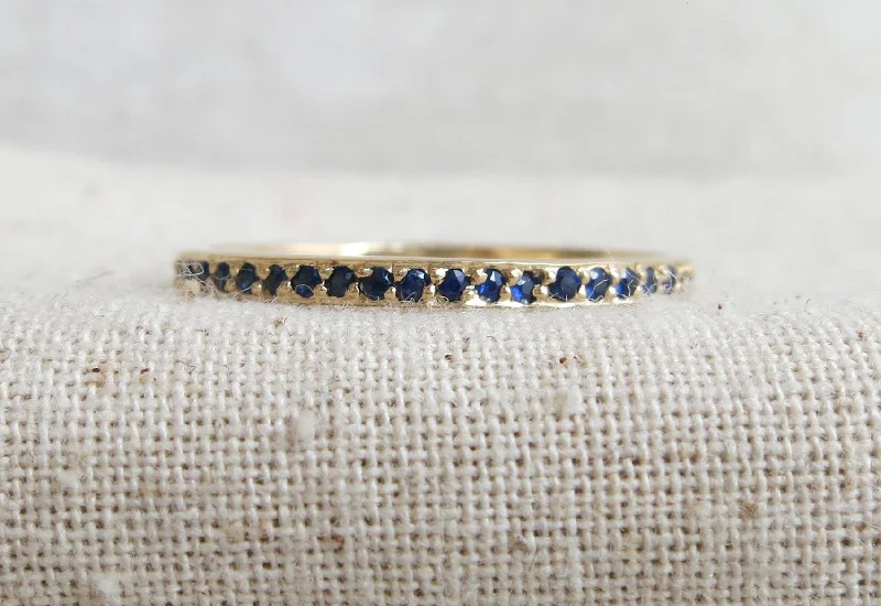 Pave Sapphire Eternity Band